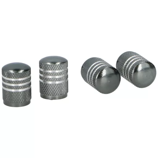 Dunlop Szelepsapka, ALU, Műanyag maggal, Szürke, 4db