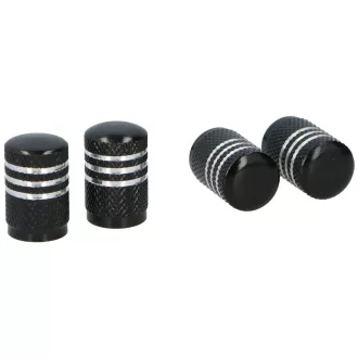 Dunlop Szelepsapka, ALU, Műanyag maggal, Fekete, 4db