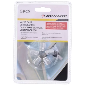 Dunlop alumínum szelepsapka 5db - Ezüst