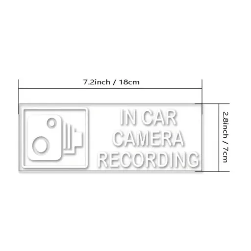 33076 Menetrögzítő kamera az autóban / In car camera recording matrica