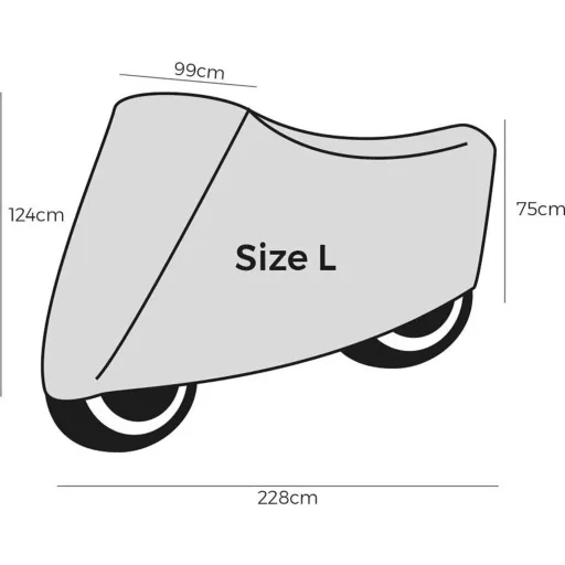 Dunlop Motorkerékpár Takaró Ponyva L-es méret, 228x99x124 cm