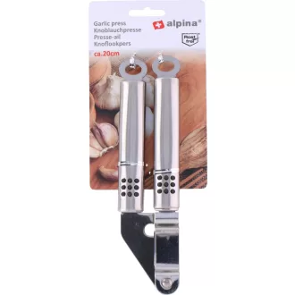   Alpina Fokhagymaprés - Rozsdamentes acél - 20 cm - Mosogatógépben mosható