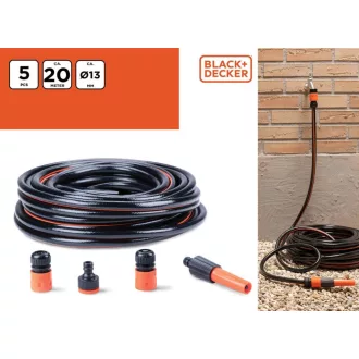   Black & Decker locsolótömlő készlet, 20méter, 1/2" (12mm) átmérő