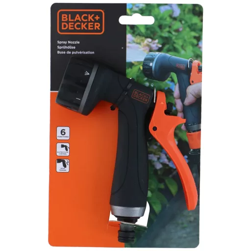 Black + Decker Locsolópisztoly 6 fejes