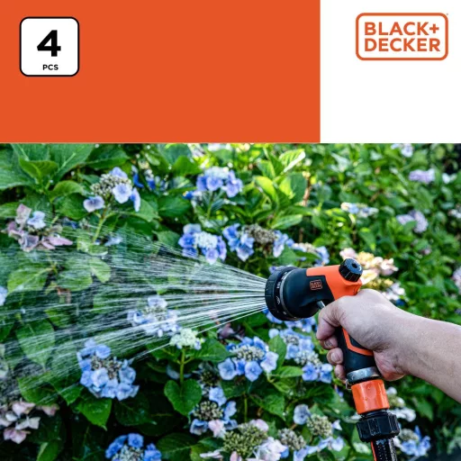 Black & Decker 4 db-os Locsoló Pisztoly Készlet 8 Funkcióval