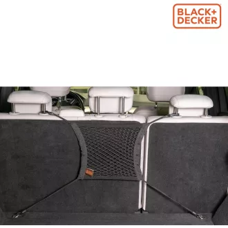 BLACK+DECKER Autós tárolóháló -  30 x 28 cm - Hálós zsebbel a hátsó ülésen - Fekete
