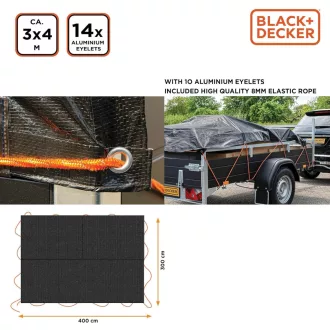 Black & Decker Takaróponyva 3x4m