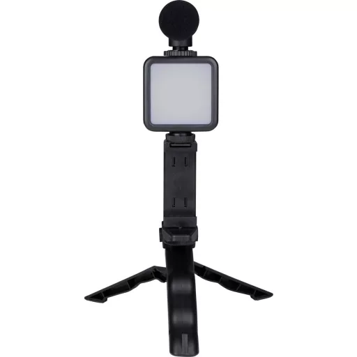 Grundig 3 az 1-ben szelfi stúdió vlogging készlet világító mikrofonnal és állvánnyal
