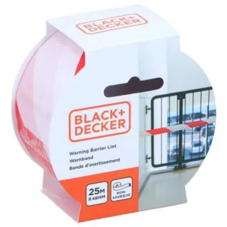   BLACK+DECKER Biztonsági jelölőszalag 48mmx25m Piros/Fehér