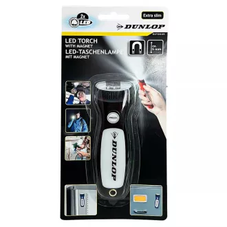   Dunlop LED-es zseblámpa mágnessel és akasztóval, 6 féle színben