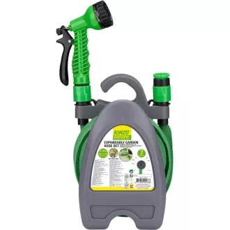   Kinzo Rugalmas Kertitömlő Tartóval és 7 Funkciós Szórópisztollyal