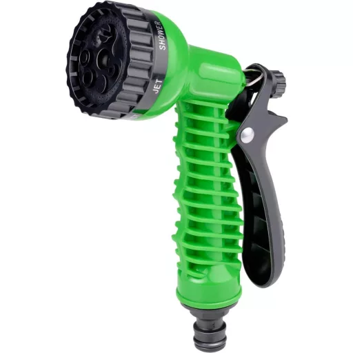 Kinzo Rugalmas Kertitömlő Tartóval és 7 Funkciós Szórópisztollyal