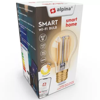 Alpina Wifis Led Izzó, E27 Meleg Fehér Dimmelhető