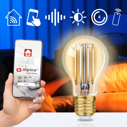 Alpina Wifis Led Izzó, E27 Meleg Fehér Dimmelhető