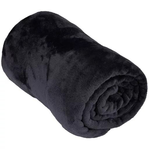 Sötétszürke Flanel Takaró 200x150 cm