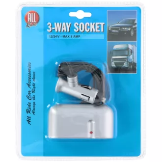AllRide 12/24 V -os 3-as szivargyújtó elosztó