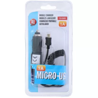 AllRide Szivargyújtós Telefontöltő, micro USB, 12/24V