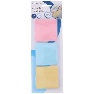 Topwrite Jegyzettömb 75X75 mm, 50 lap, 3 db-os