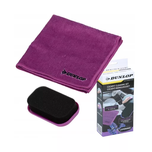 Dunlop szivacs + levendula illatú mikroszálas kendő készlet