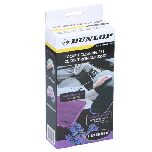 Dunlop szivacs + levendula illatú mikroszálas kendő készlet