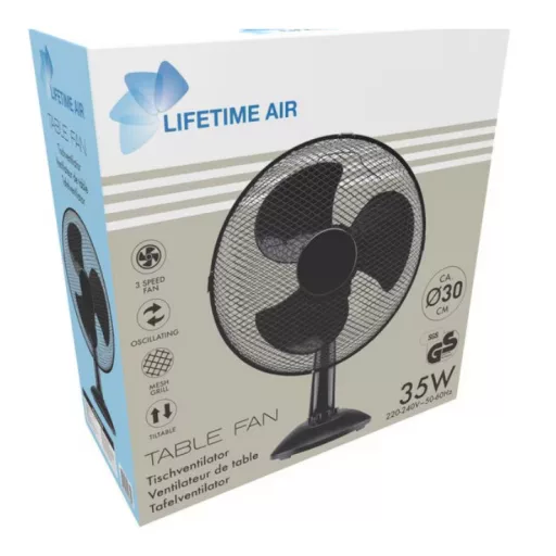 LifeTime Asztali Ventilátor 3fokozat, 230V 35W 30cm
