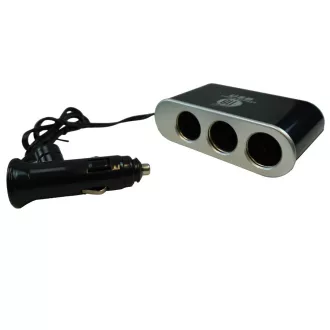   AllRide 3-as Szivargyújtó Elosztó Külön Kapcsolókkal és USB Kimenettel 12/24V