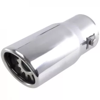   Kipufogóvég, krómozott csapott 50mm kerek/ferde krómozott duplafalú 63mm AM1038