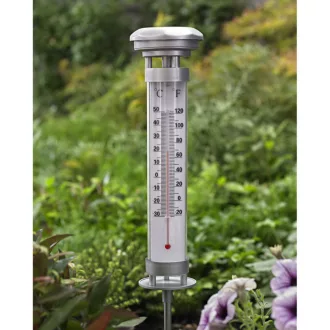 KERTI LÁMPA SZOLÁR GRUNDIG HŐMÉRŐVEL 57CM