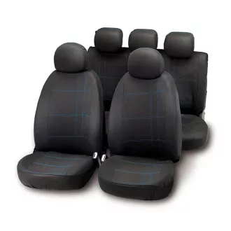   Autó üléshuzat univerzális komplett szett színes varrással több színben