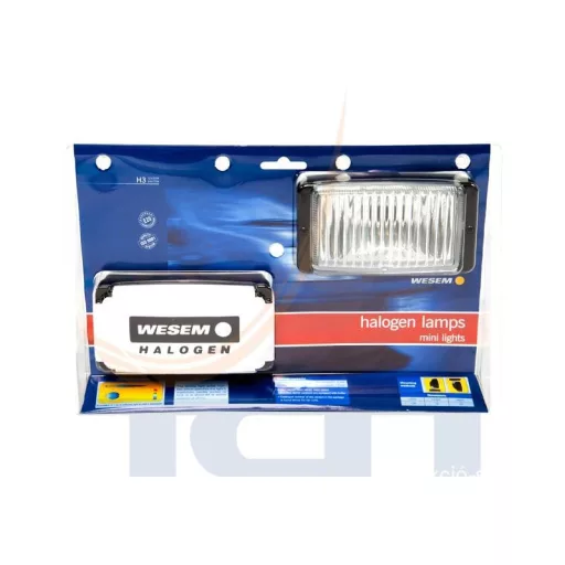 Ködlámpa szúrófény szögletes+takaró fehér