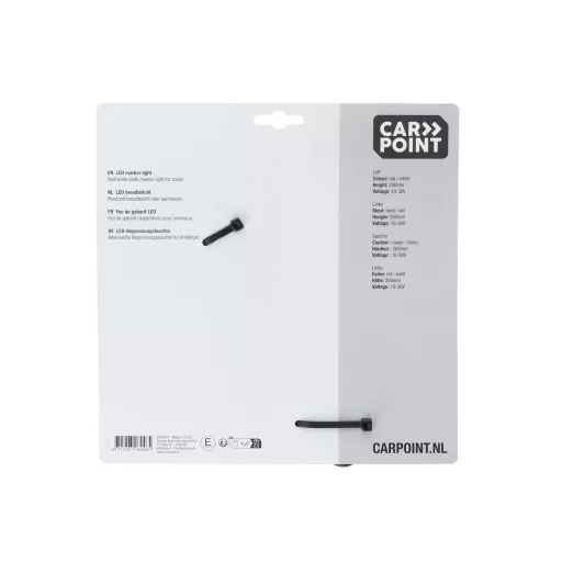 Carpoint piros/fehér LED-es szélességjelző - Bal - 200mm
