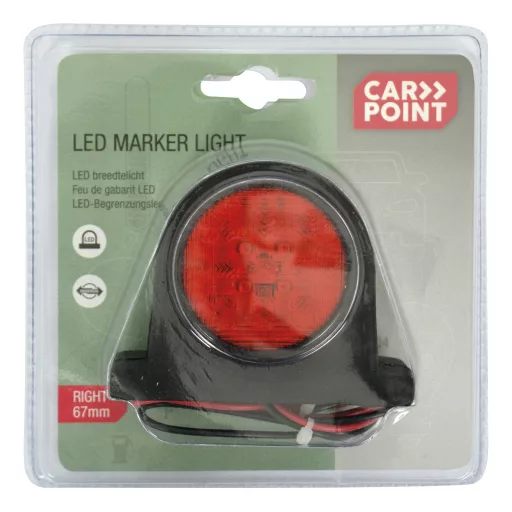 Carpoint Szélességjelző Jobb 67mm Piros/Fehér 10-30V