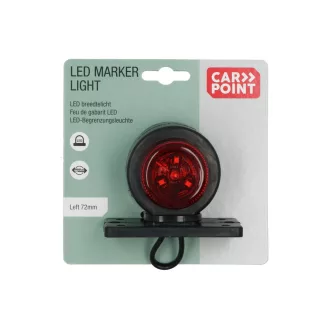 Carpoint piros/fehér LED-es szélességjelző - Bal - 72mm
