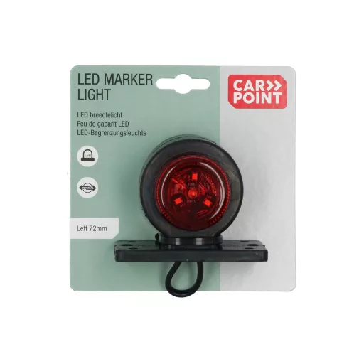 Carpoint piros/fehér LED-es szélességjelző - Bal - 72mm