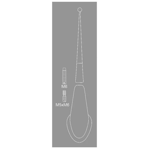 Antenna Szár, Alu kék, 12cm 5/6mm