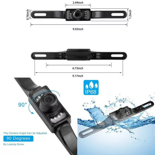 tolató kamera, 120-170 látószög, 90 fokban dönthető, 8db led, Av-Lab4031Abs