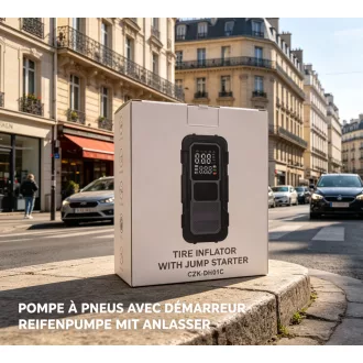  4 az 1-ben Intelligens Jumper/Starter és Kompresszor - 1000A - 8000mAh - 100W