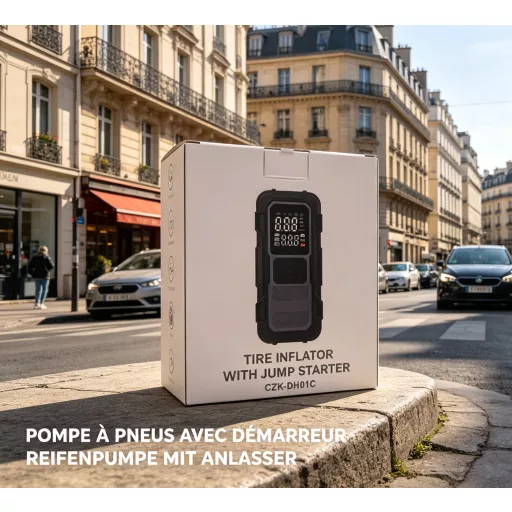 4 az 1-ben Intelligens Jumper/Starter és Kompresszor - 1000A - 8000mAh - 100W