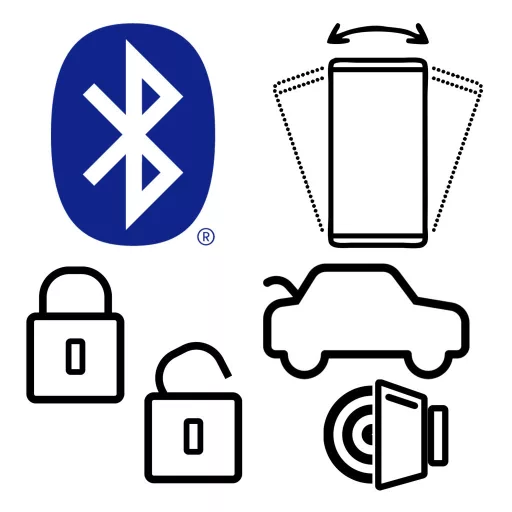 MaxSpeed bluetooth központi Zár Modul 2 kulccsal