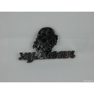 Öntapadó króm embléma Kalóz