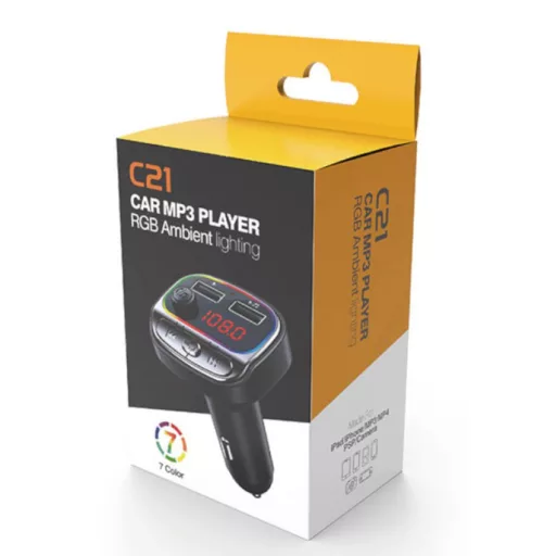 C21 Bluetooth kihangosító RGB - FM/Transmitter - 12/24V