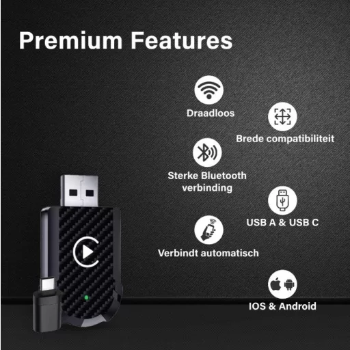 CarPlay 2in1 vezeték nélküli adapter IOS/ANDROID