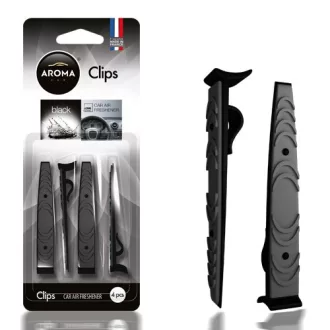 Aroma Car Illatosító Clips, Black, 4 db