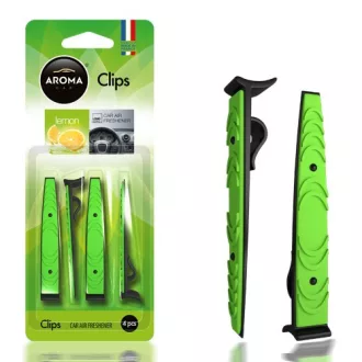 Aroma Car Illatosító Clips, Lemon, 4 db
