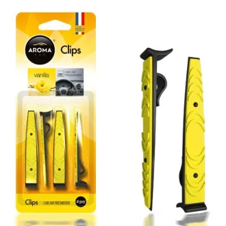 Aroma Car Illatosító Clips, Vanillia, 4 db