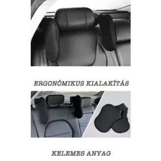 Ergonómikus autó fej és nyaktámla fekete GBS-100
