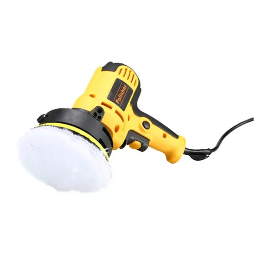 POLÍROZÓGÉP SZETT 220V 700W 125 MM 600-3700/MIN SÁRGA