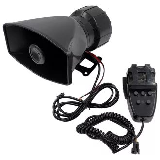 MaxSpeed Sziréna + Mikrofon, Három szólamú, 80W