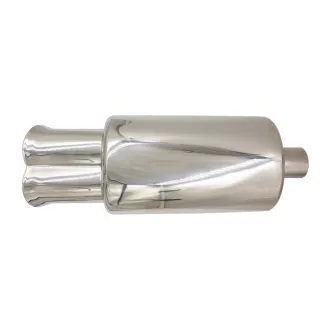 MaxSpeed Kipufogódob Dupla Ovál véggel, Króm