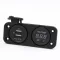 MAXSPEED USB ALJZAT DUPLA VOLTMÉRŐVEL DIGITÁLIS 12/24V SZERELHETŐ